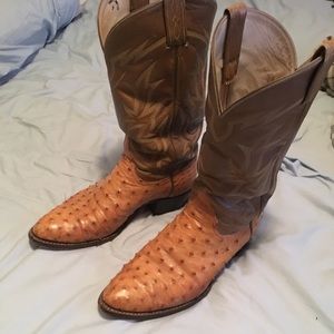 100% Ostrich Cowboy Boots